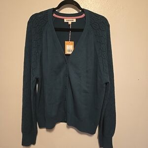 Boden Women's Cardigan Sweater Green XL NWT